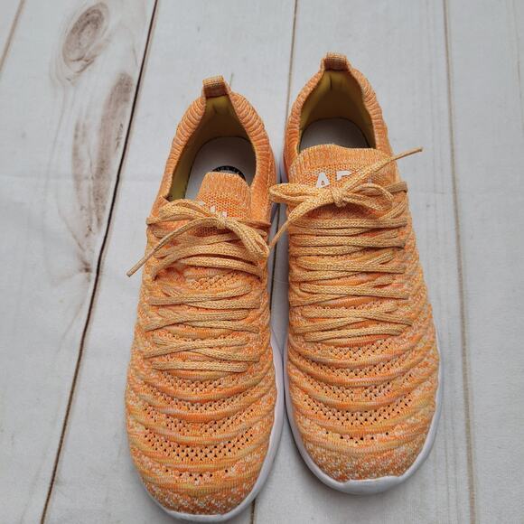 APL Techloom wave trainers orange knit sneaker shoes - Picture 3 of 11